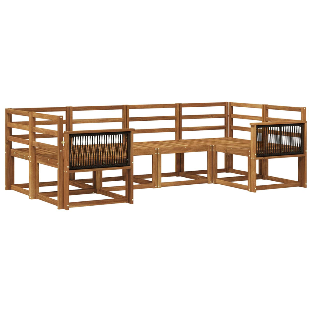 Outdoor-Sofagarnitur 6 pcs Natur Massivholz Akazie