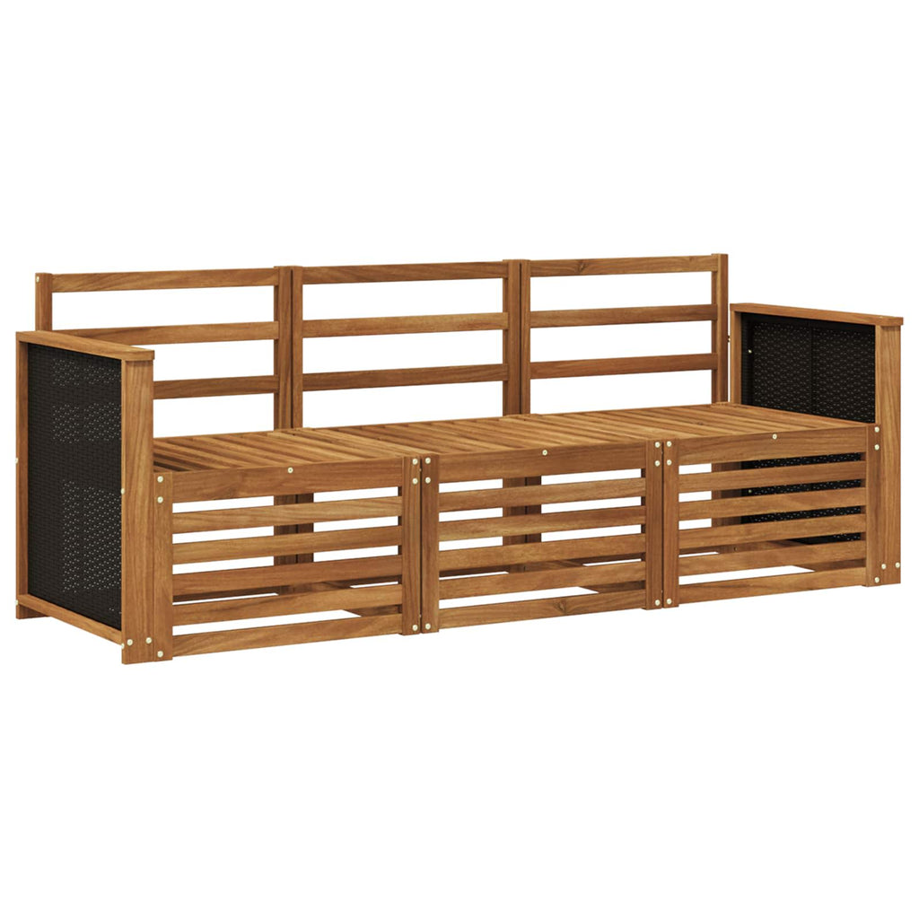 Sofagarnituren 3 pcs Massivholz Akazie