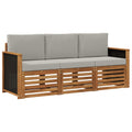 Sofagarnituren mit Kissen 3 pcs Massivholz Akazie