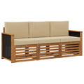 Sofagarnituren mit Kissen 3 pcs Massivholz Akazie