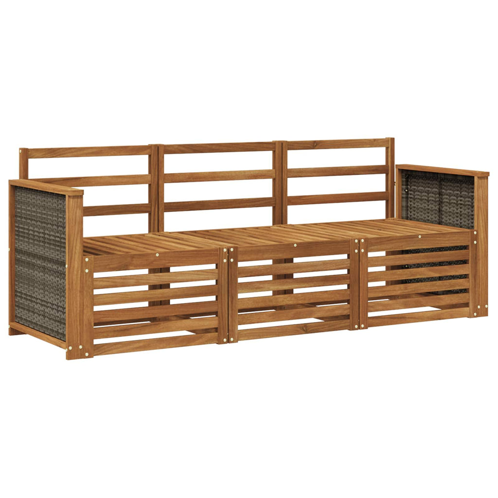 Sofagarnituren 3 pcs Massivholz Akazie