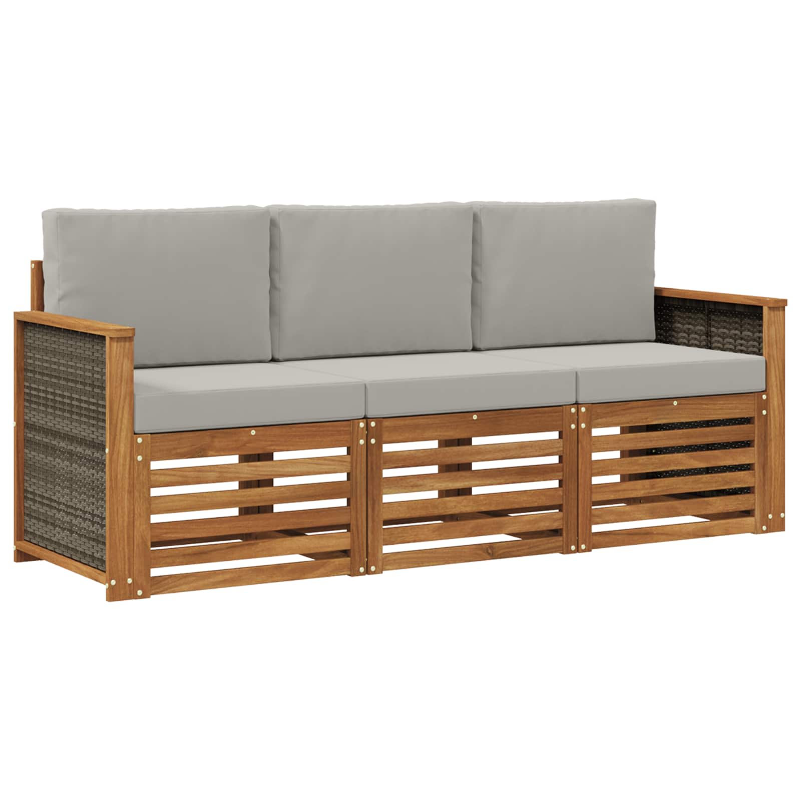 Sofagarnituren mit Kissen 3 pcs Massivholz Akazie