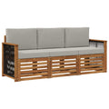 Sofagarnituren mit Kissen 3 pcs Massivholz Akazie