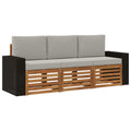 Sofagarnituren mit Kissen 3 pcs Massivholz Akazie