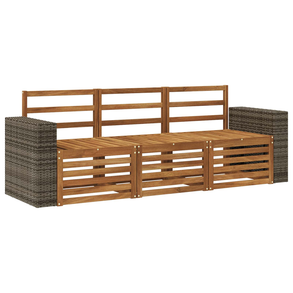 Sofagarnituren 3 pcs Massivholz Akazie