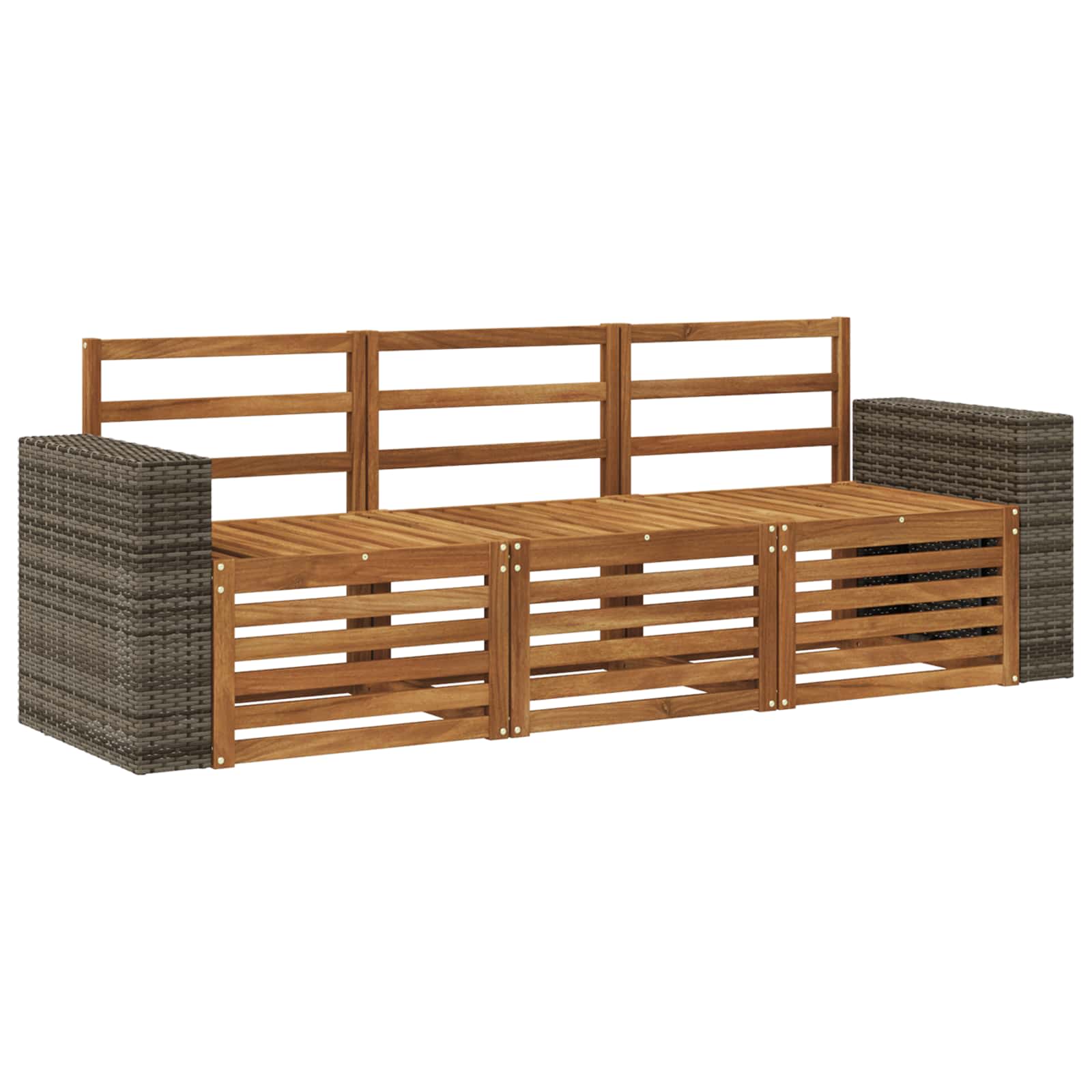 Sofagarnituren 3 pcs Massivholz Akazie