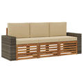 Sofagarnituren mit Kissen 3 pcs Massivholz Akazie