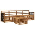 Outdoor-Sofagarnitur 5 pcs Natur Massivholz Akazie