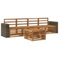 Outdoor-Sofagarnitur 5 pcs Natur Massivholz Akazie
