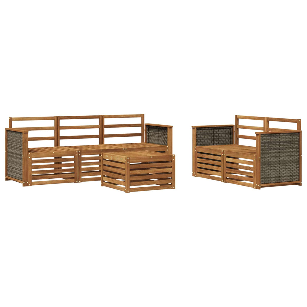 Sofagarnituren 6 pcs Massivholz Akazie