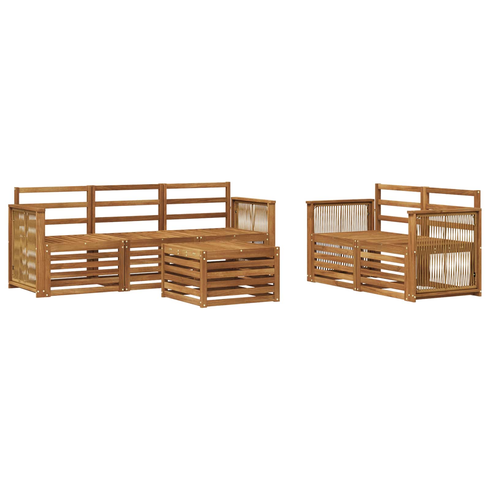 Sofagarnituren 6 pcs Massivholz Akazie