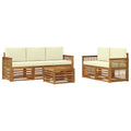 Sofagarnituren mit Kissen 6 pcs Massivholz Akazie