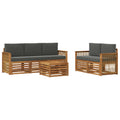 Sofagarnituren mit Kissen 6 pcs Massivholz Akazie