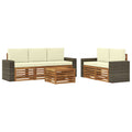 Sofagarnituren mit Kissen 6 pcs Massivholz Akazie