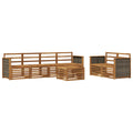 Outdoor-Sofagarnitur 7 pcs Natur Massivholz Akazie