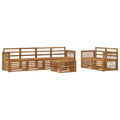 Outdoor-Sofagarnitur 7 pcs Natur Massivholz Akazie
