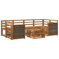 Outdoor-Sofagarnitur 7 pcs Natur Massivholz Akazie