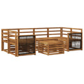 Outdoor-Sofagarnitur 7 pcs Natur Massivholz Akazie
