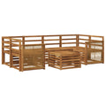 Outdoor-Sofagarnitur 7 pcs Natur Massivholz Akazie