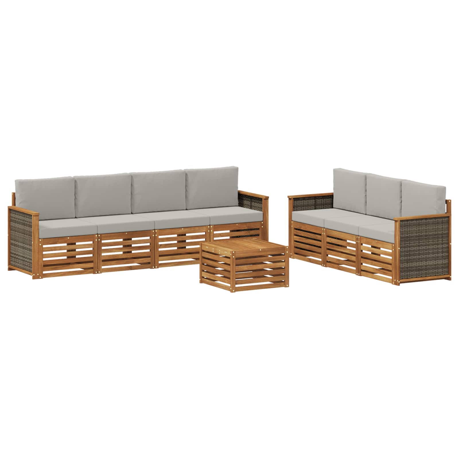 Sofagarnituren mit Kissen 8 pcs Massivholz Akazie