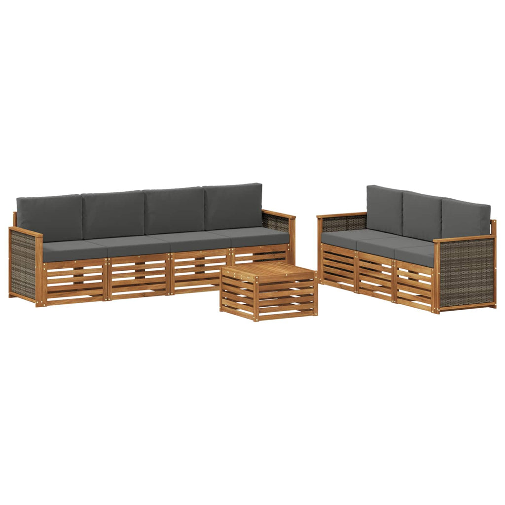 Sofagarnituren mit Kissen 8 pcs Massivholz Akazie