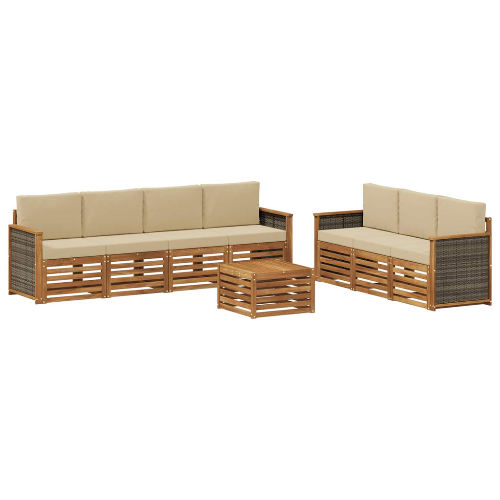 Sofagarnituren mit Kissen 8 pcs Massivholz Akazie