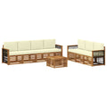 Sofagarnituren mit Kissen 8 pcs Massivholz Akazie