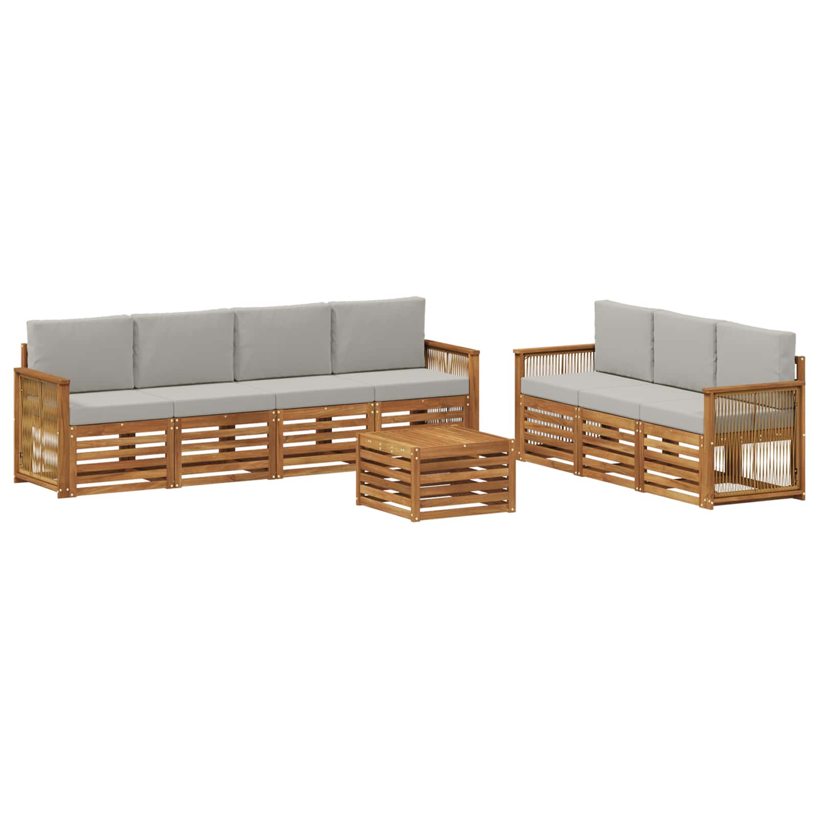Sofagarnituren mit Kissen 8 pcs Massivholz Akazie