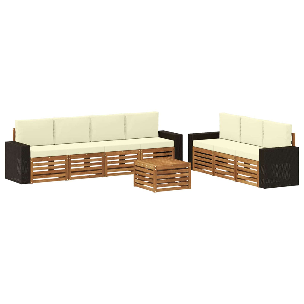 Sofagarnituren mit Kissen 8 pcs Massivholz Akazie