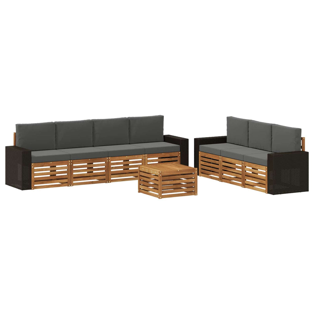 Sofagarnituren mit Kissen 8 pcs Massivholz Akazie