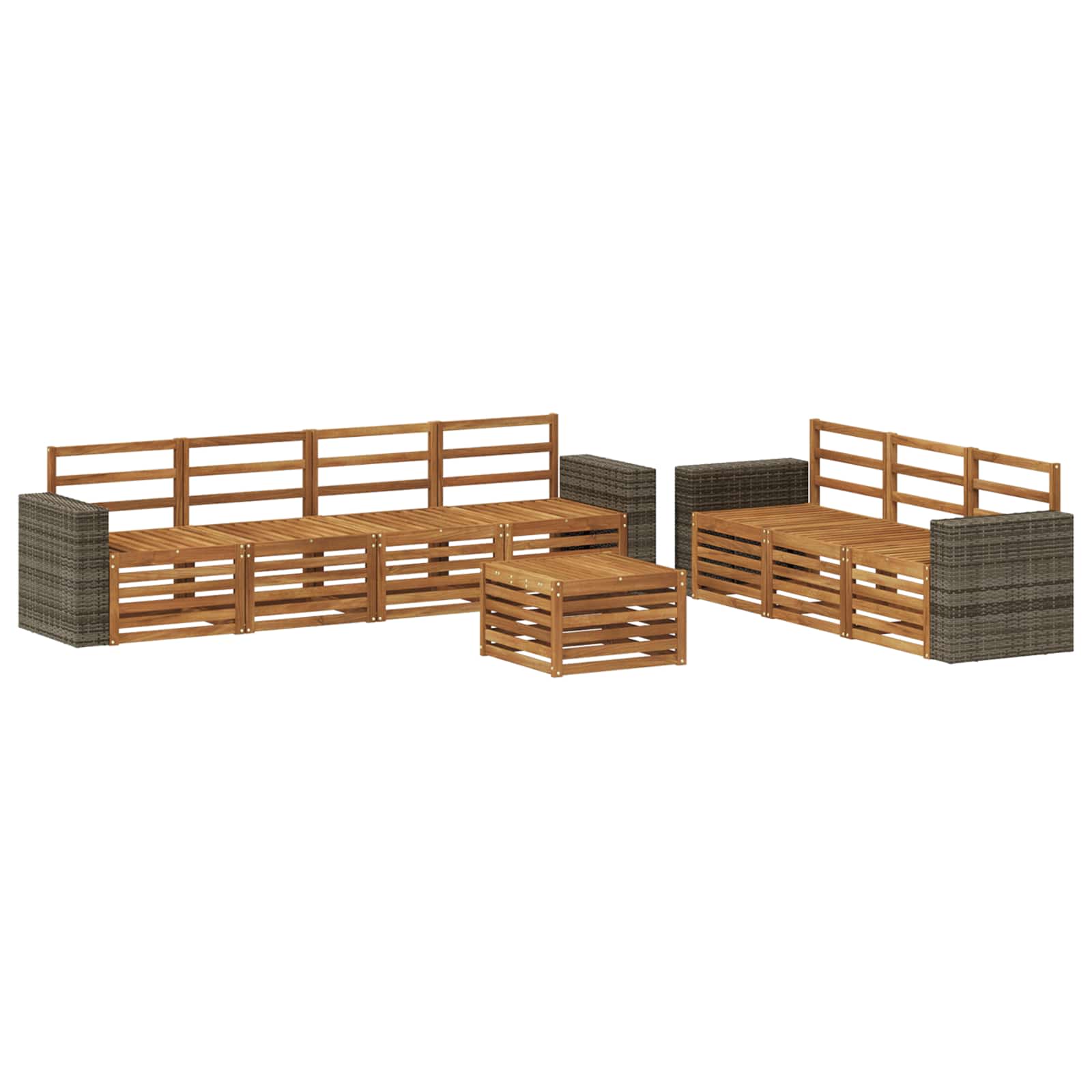 Sofagarnituren 8 pcs Massivholz Akazie