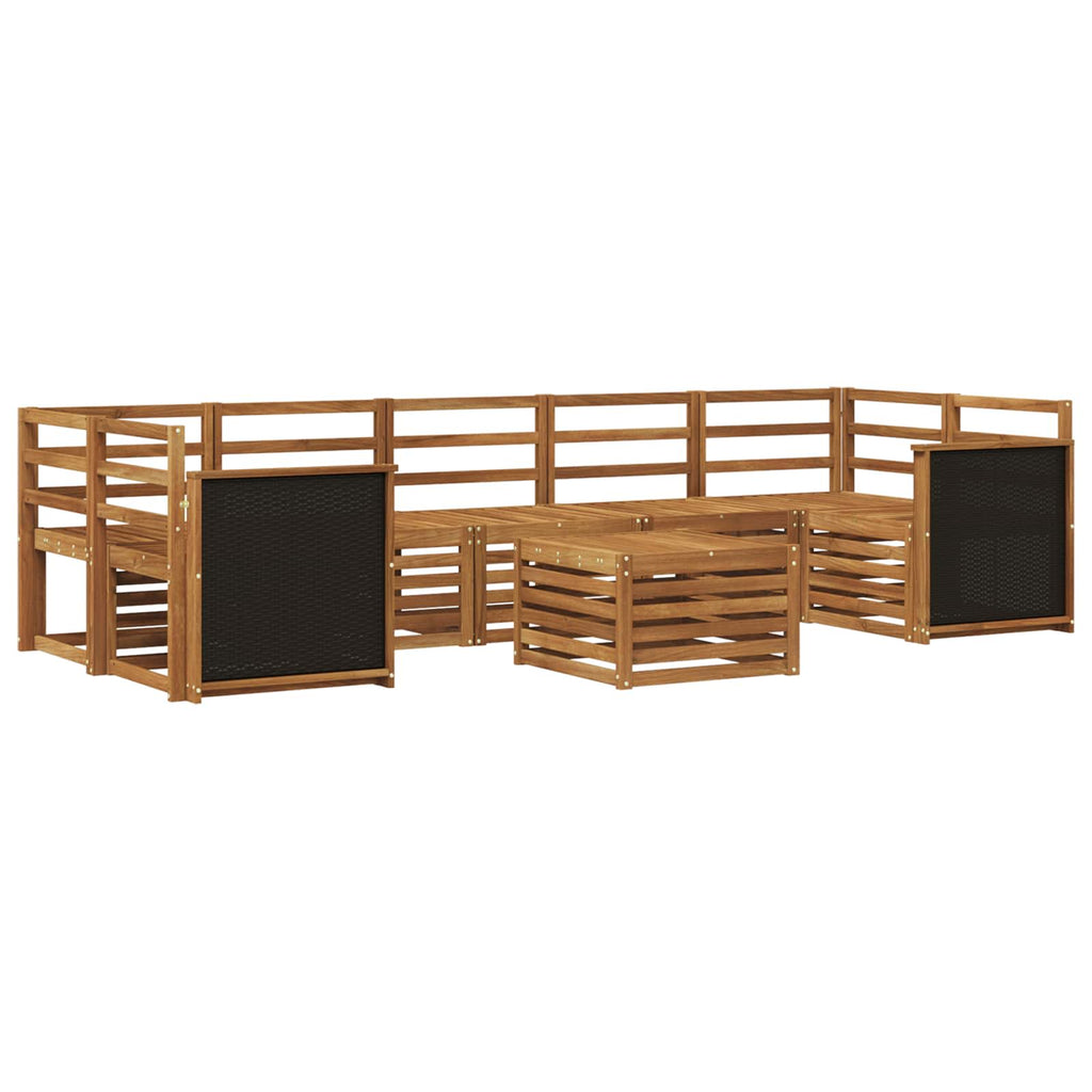Outdoor-Sofagarnitur 8 pcs Natur Massivholz Akazie