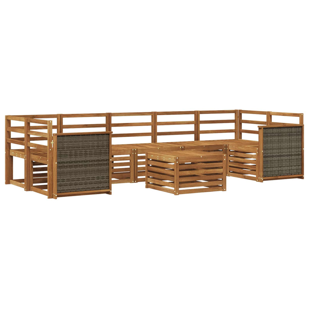 Outdoor-Sofagarnitur 8 pcs Natur Massivholz Akazie