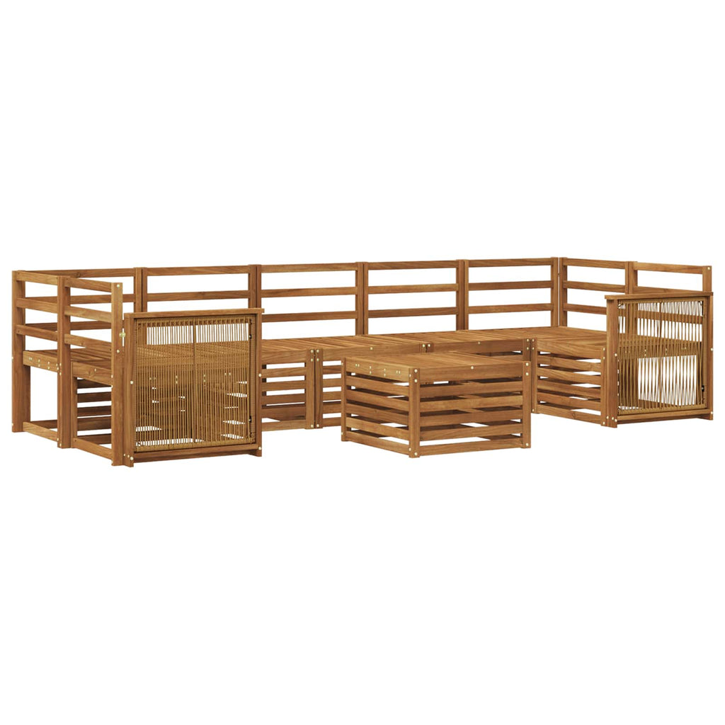 Outdoor-Sofagarnitur 8 pcs Natur Massivholz Akazie