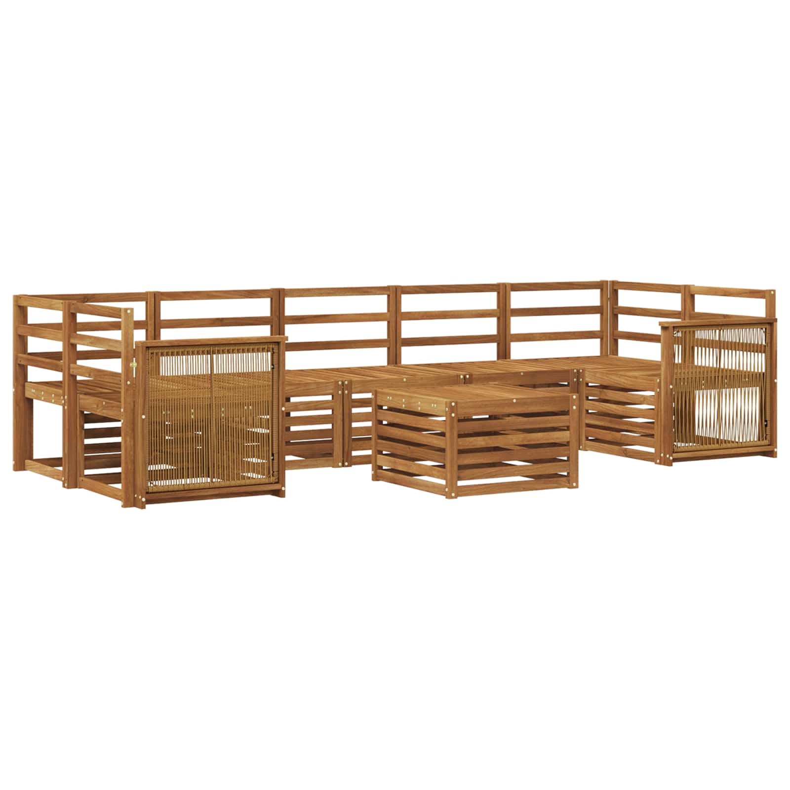 Outdoor-Sofagarnitur 8 pcs Natur Massivholz Akazie