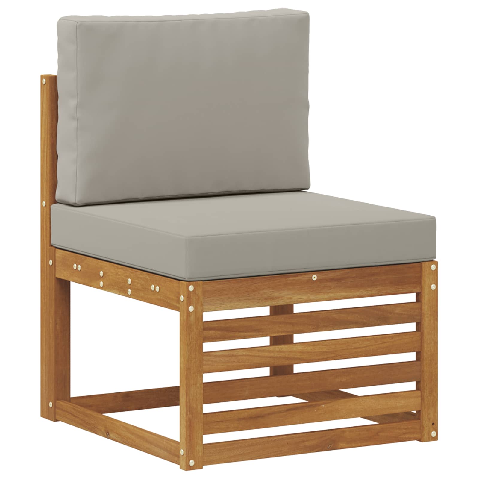 Outdoor-Sofagarnitur mit Kissen 8 pcs Natürlich und Hellgrau