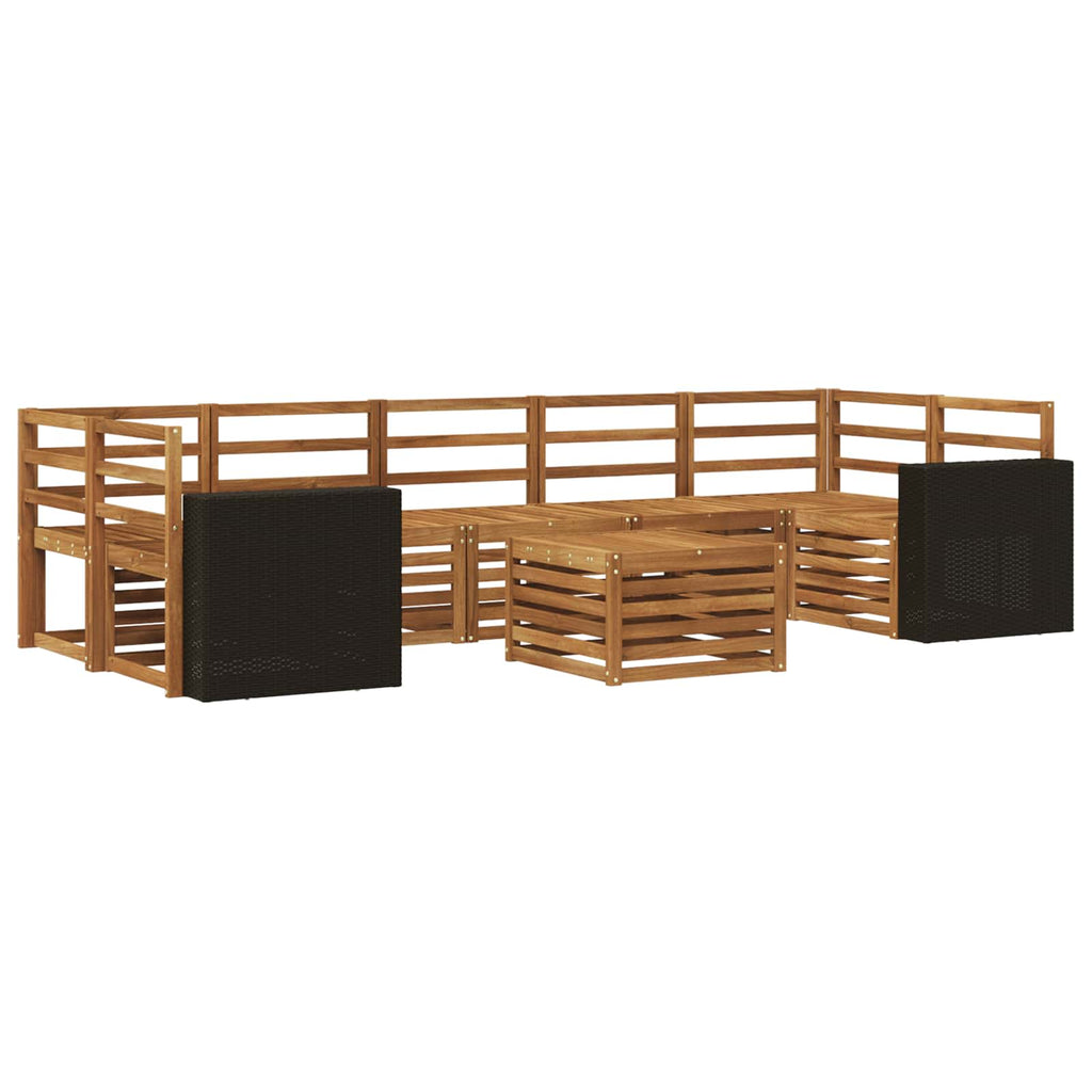 Outdoor-Sofagarnitur 8 pcs Natur Massivholz Akazie