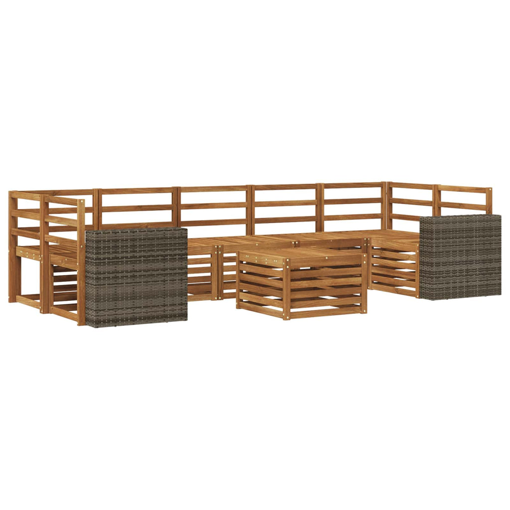 Outdoor-Sofagarnitur 8 pcs Natur Massivholz Akazie