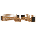 Sofagarnituren 9 pcs Massivholz Akazie