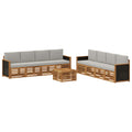 Sofagarnituren mit Kissen 9 pcs Massivholz Akazie