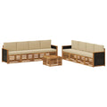 Sofagarnituren mit Kissen 9 pcs Massivholz Akazie