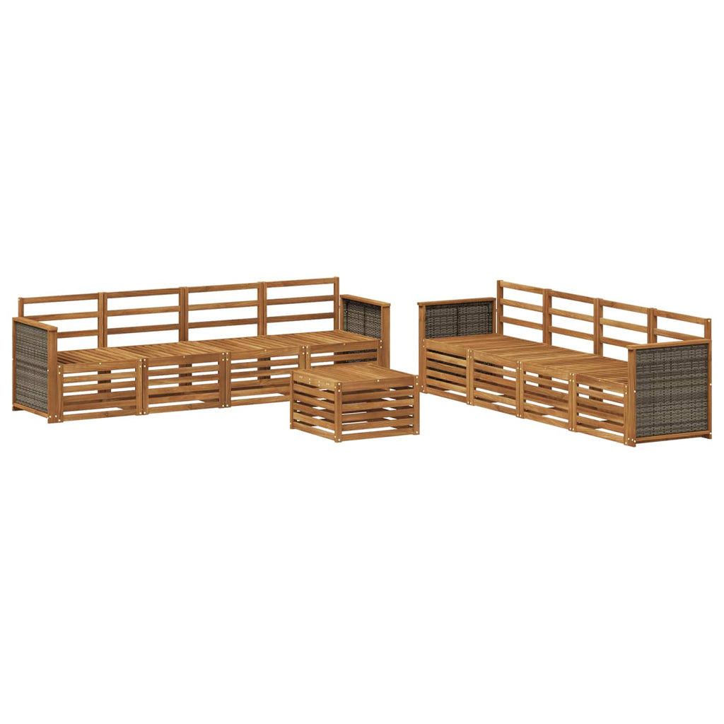 Sofagarnituren 9 pcs Massivholz Akazie