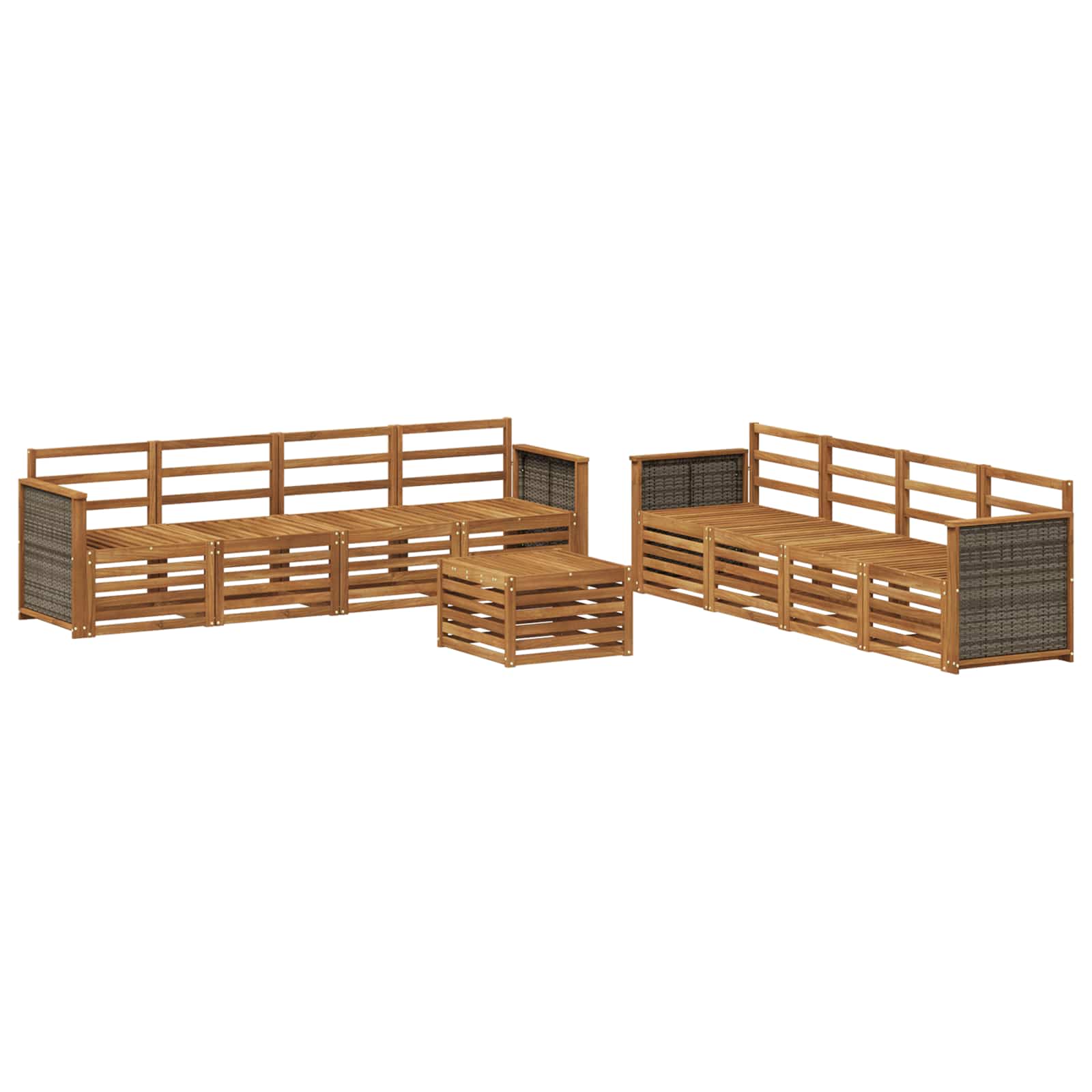 Sofagarnituren 9 pcs Massivholz Akazie
