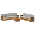 Sofagarnituren mit Kissen 9 pcs Massivholz Akazie