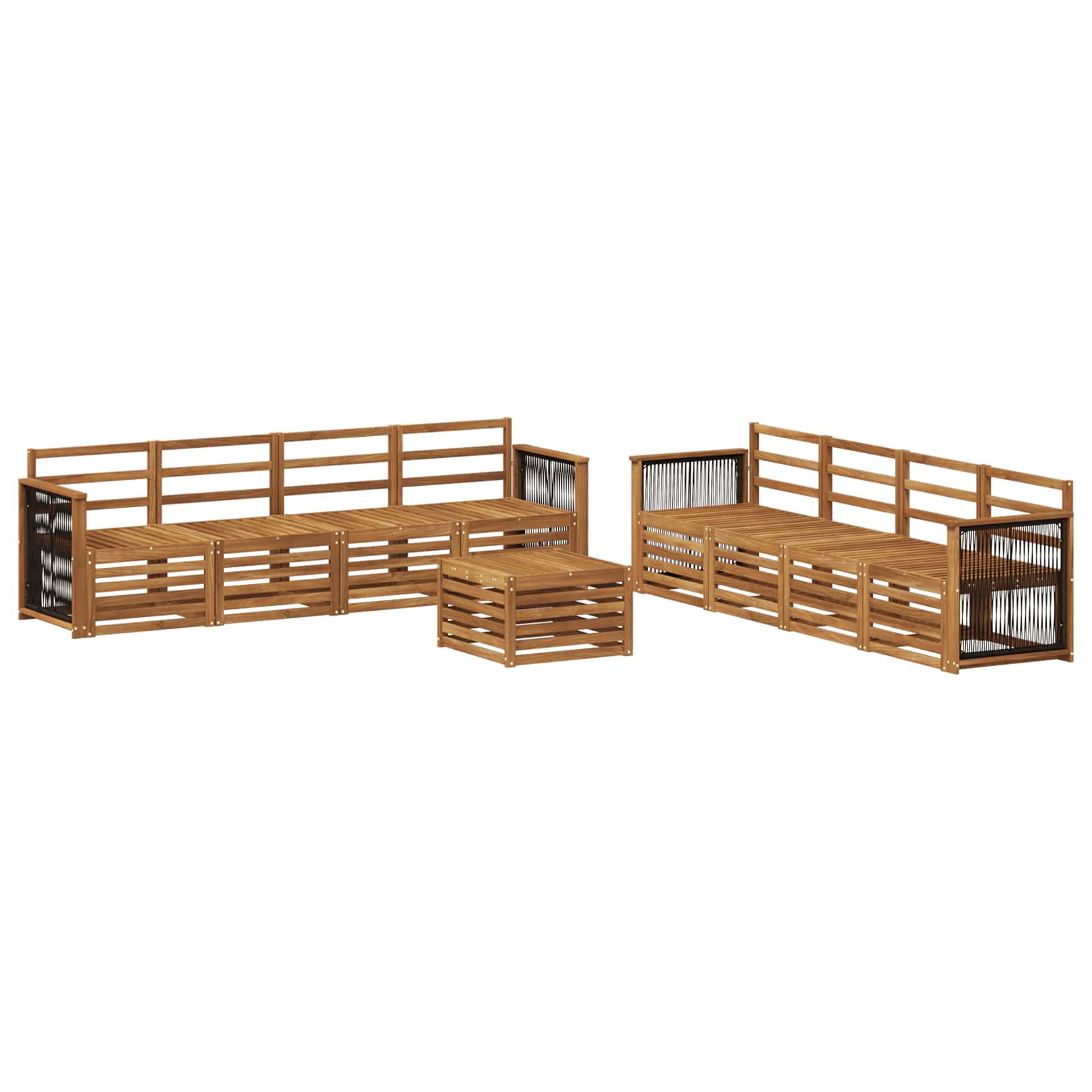 Sofagarnituren 9 pcs Massivholz Akazie
