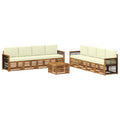 Sofagarnituren mit Kissen 9 pcs Massivholz Akazie
