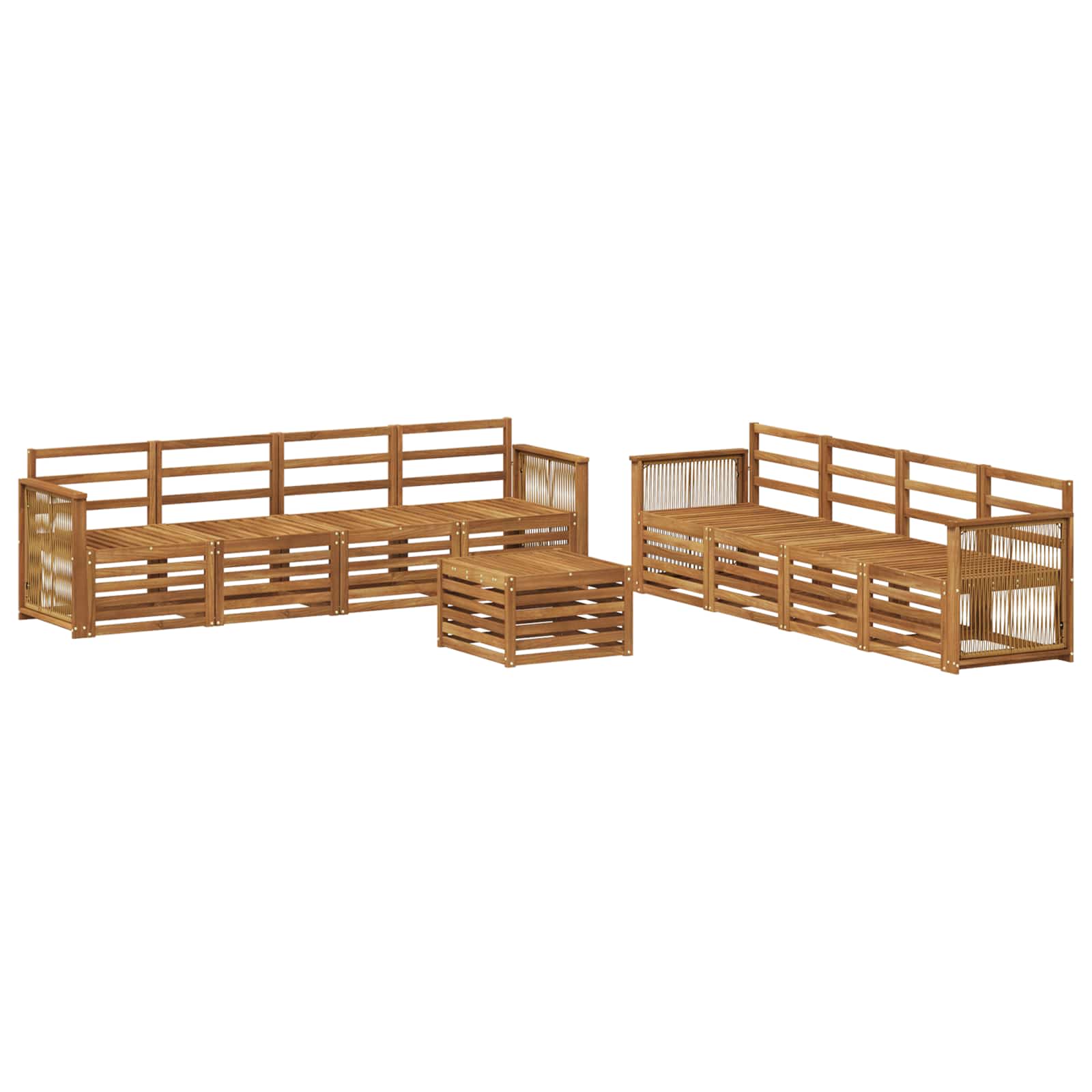 Sofagarnituren 9 pcs Massivholz Akazie