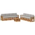 Sofagarnituren mit Kissen 9 pcs Massivholz Akazie