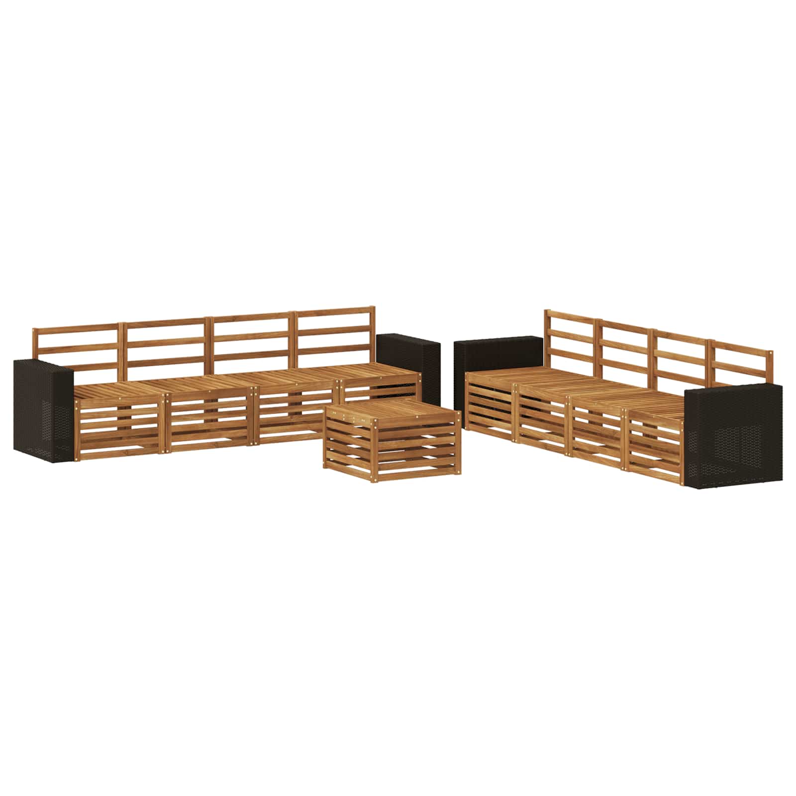 Sofagarnituren 9 pcs Massivholz Akazie