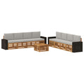 Sofagarnituren mit Kissen 9 pcs Massivholz Akazie